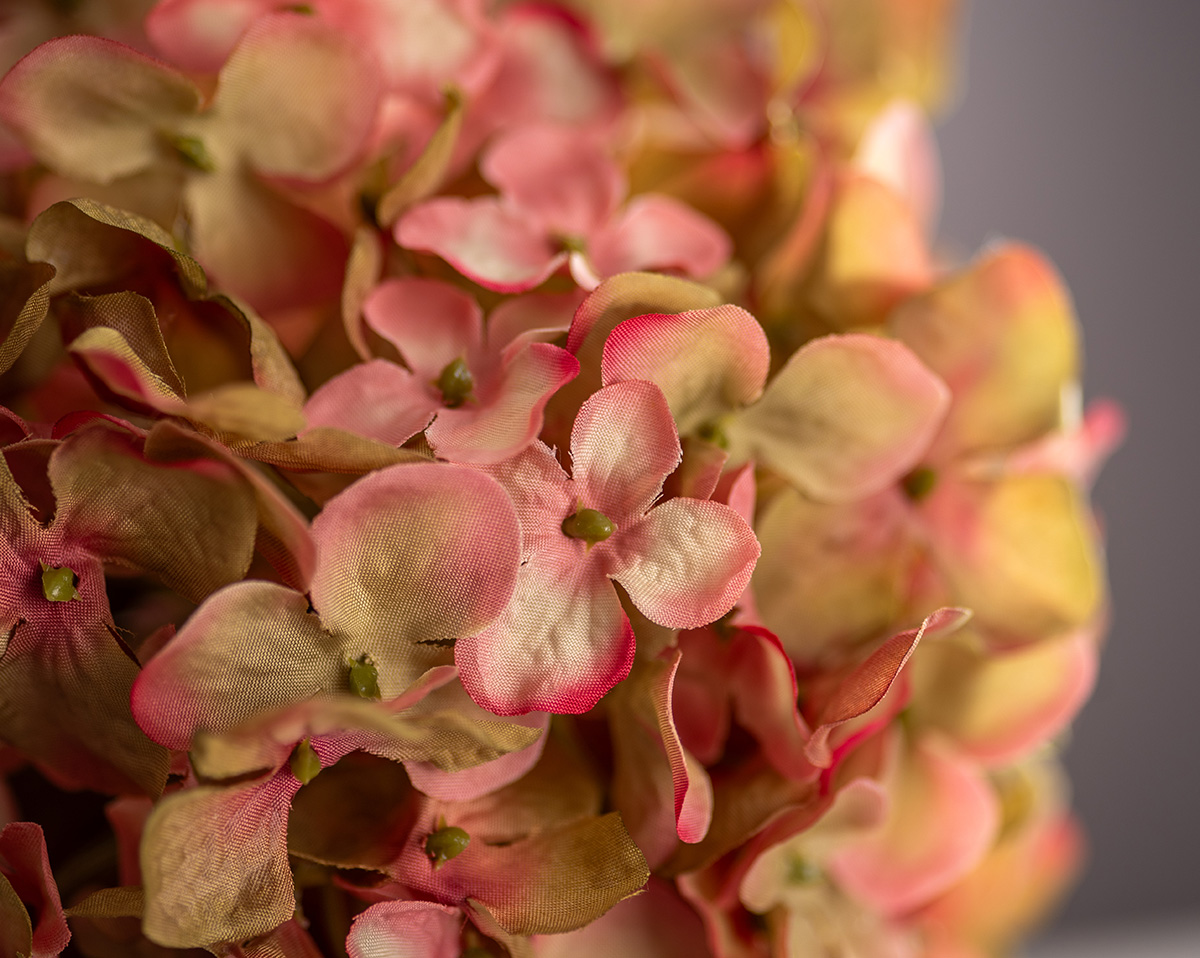 HORTENSIEN SPLASH | Herbstliches Kunstblumengesteck  