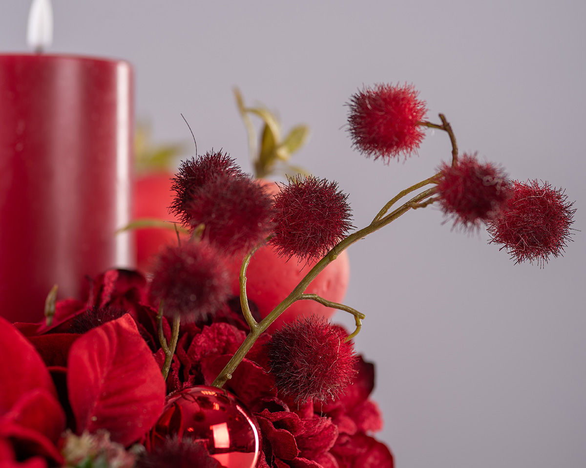 RED WREATH, 45 cm  | Adventskranz
