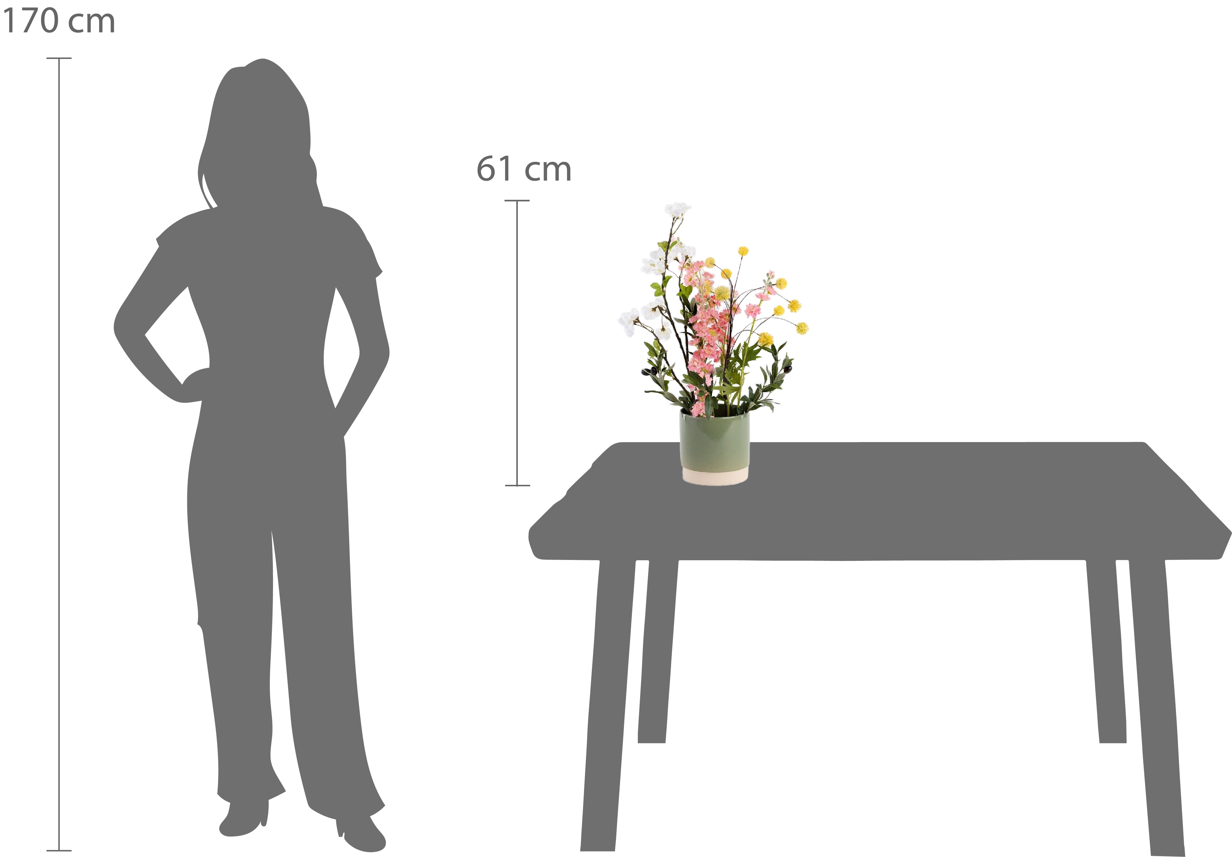 CHARLOTTE | Kunstblumengesteck in Vase 