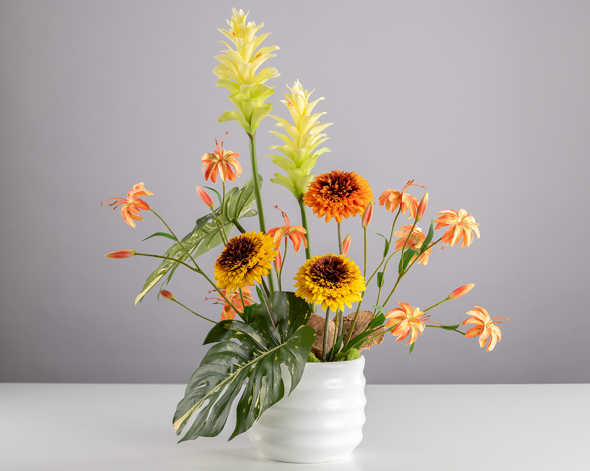 SOUTHERN SUN | Kunstblumengesteck in Topf
