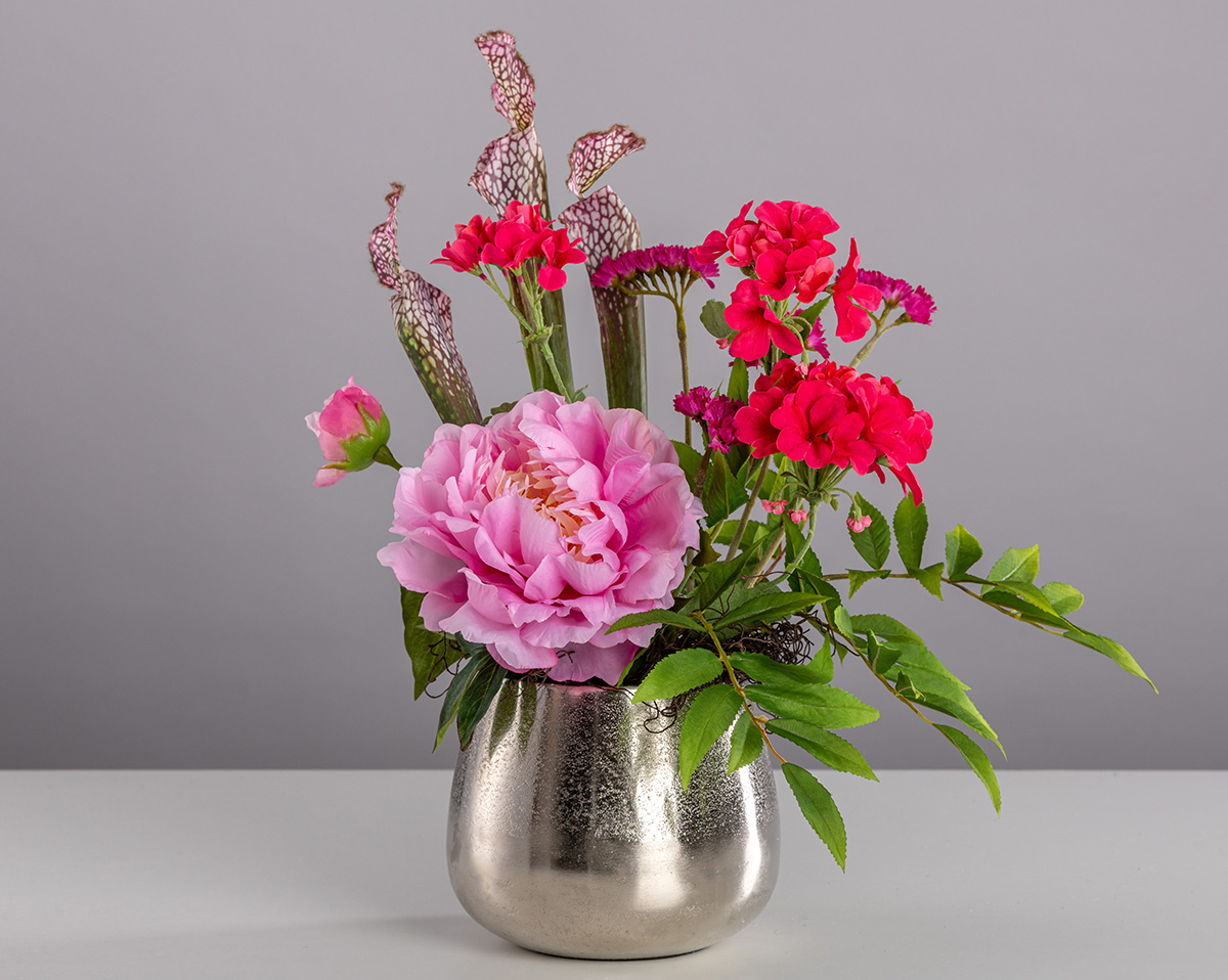 URBAN GARDEN | Kunstblumengesteck in Vase 