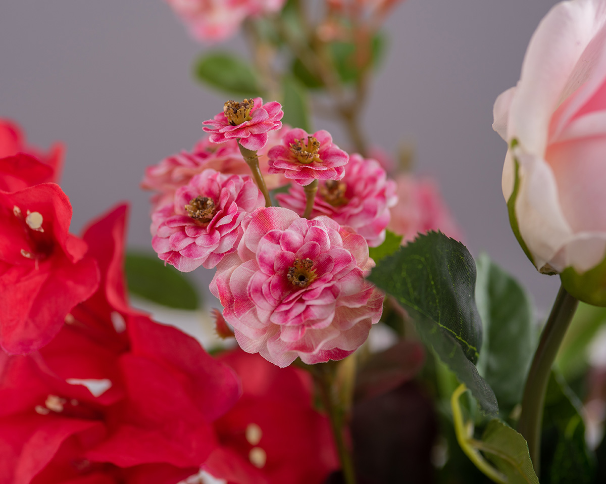 FREUDE | Gesteck aus roten Kunstblumen