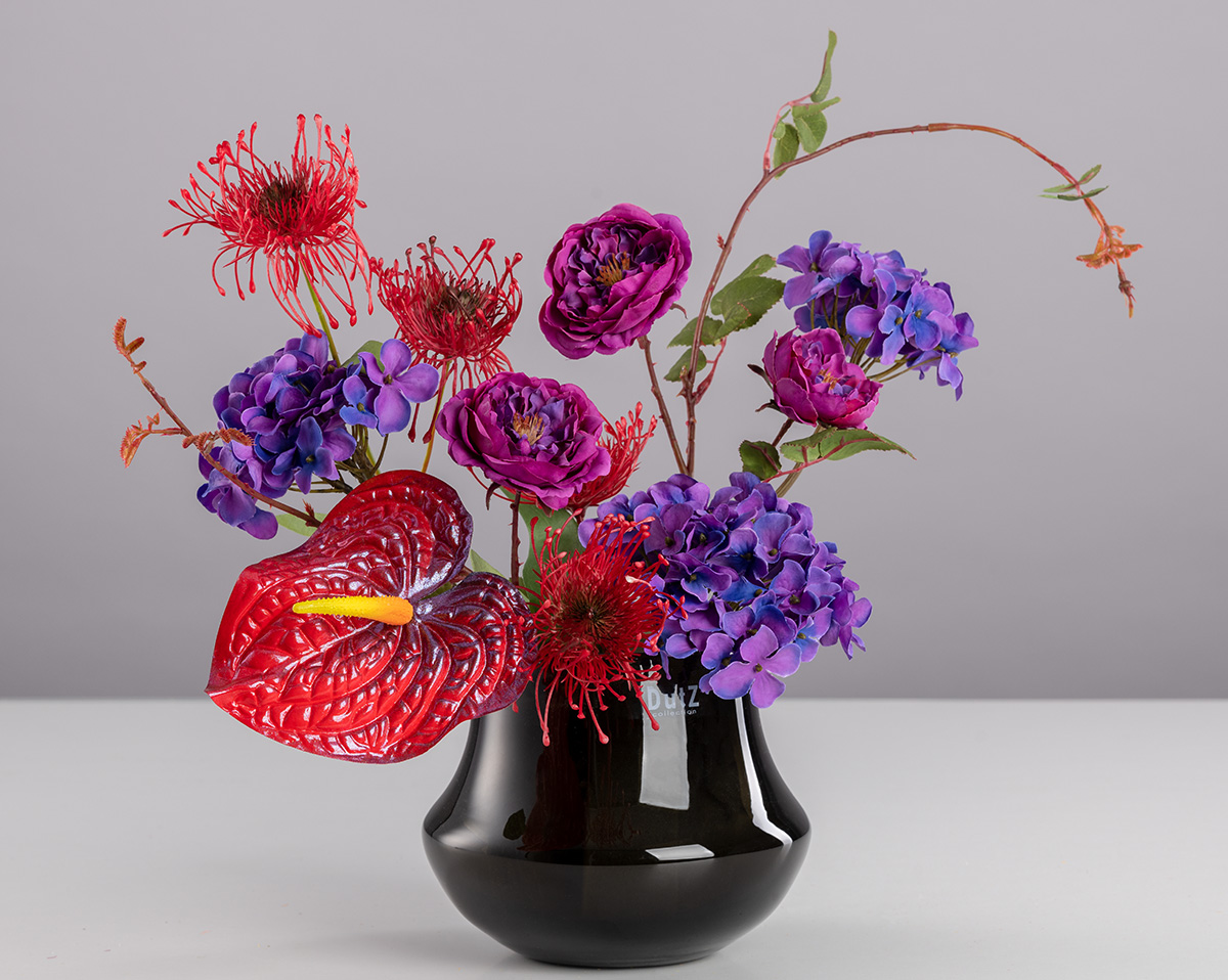 AUTUMN NIGHT | Kunstblumengesteck in Vase
