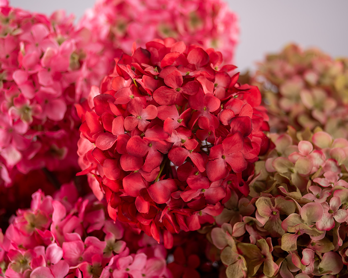HORTENSIEN SPLASH | Herbstliches Kunstblumengesteck  