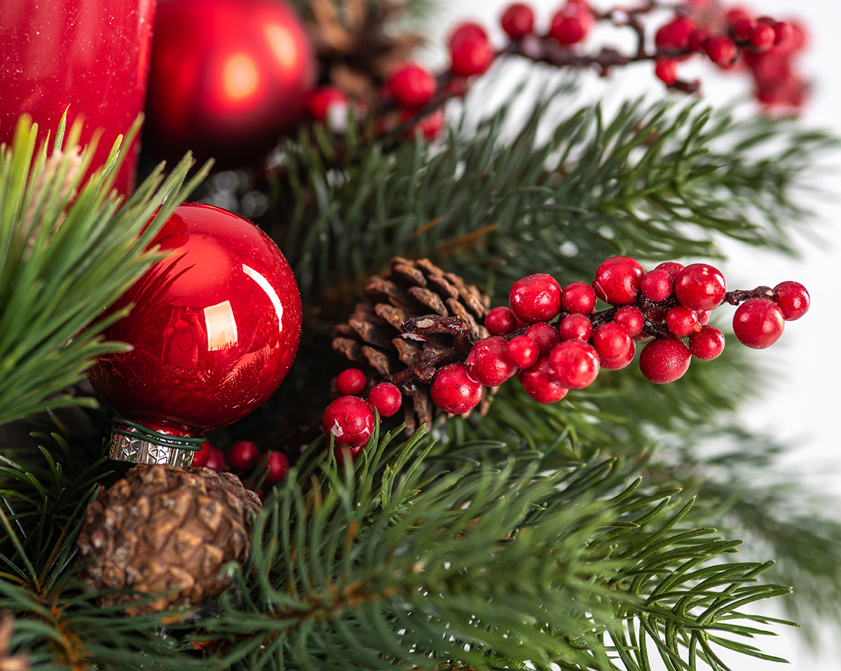 CLASSY CHRISTMAS | Winterliches Arrangement  mit LED-Echtwachskerze