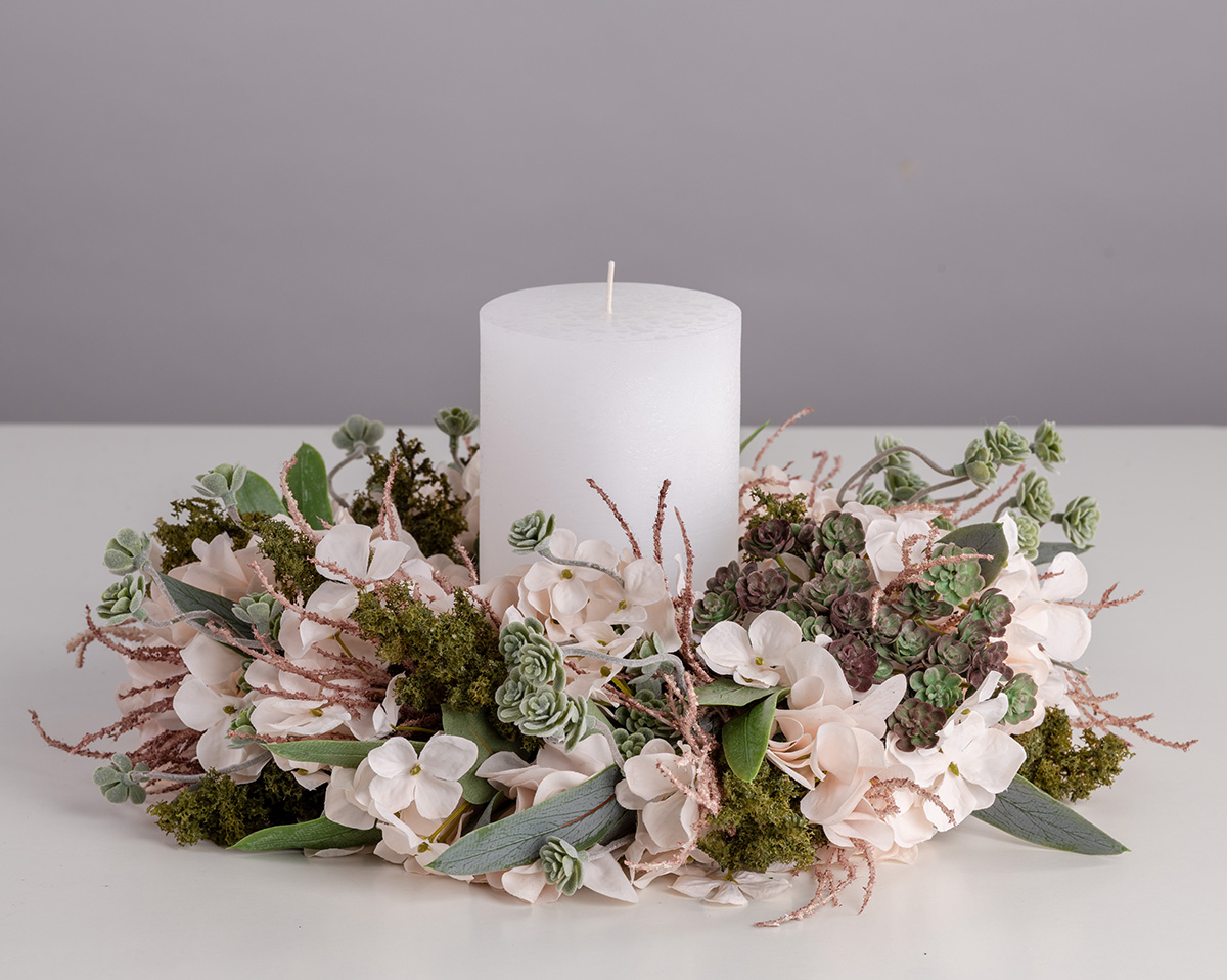 HERBSTKRANZ GREENWHITE | Durchmesser 35 cm 