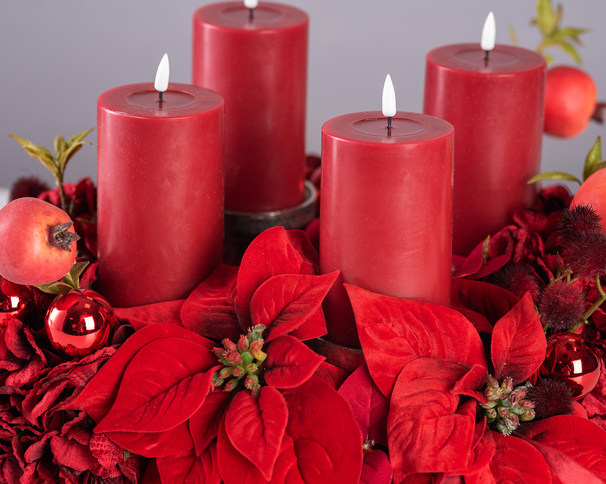 RED WREATH, 45 cm  | Adventskranz