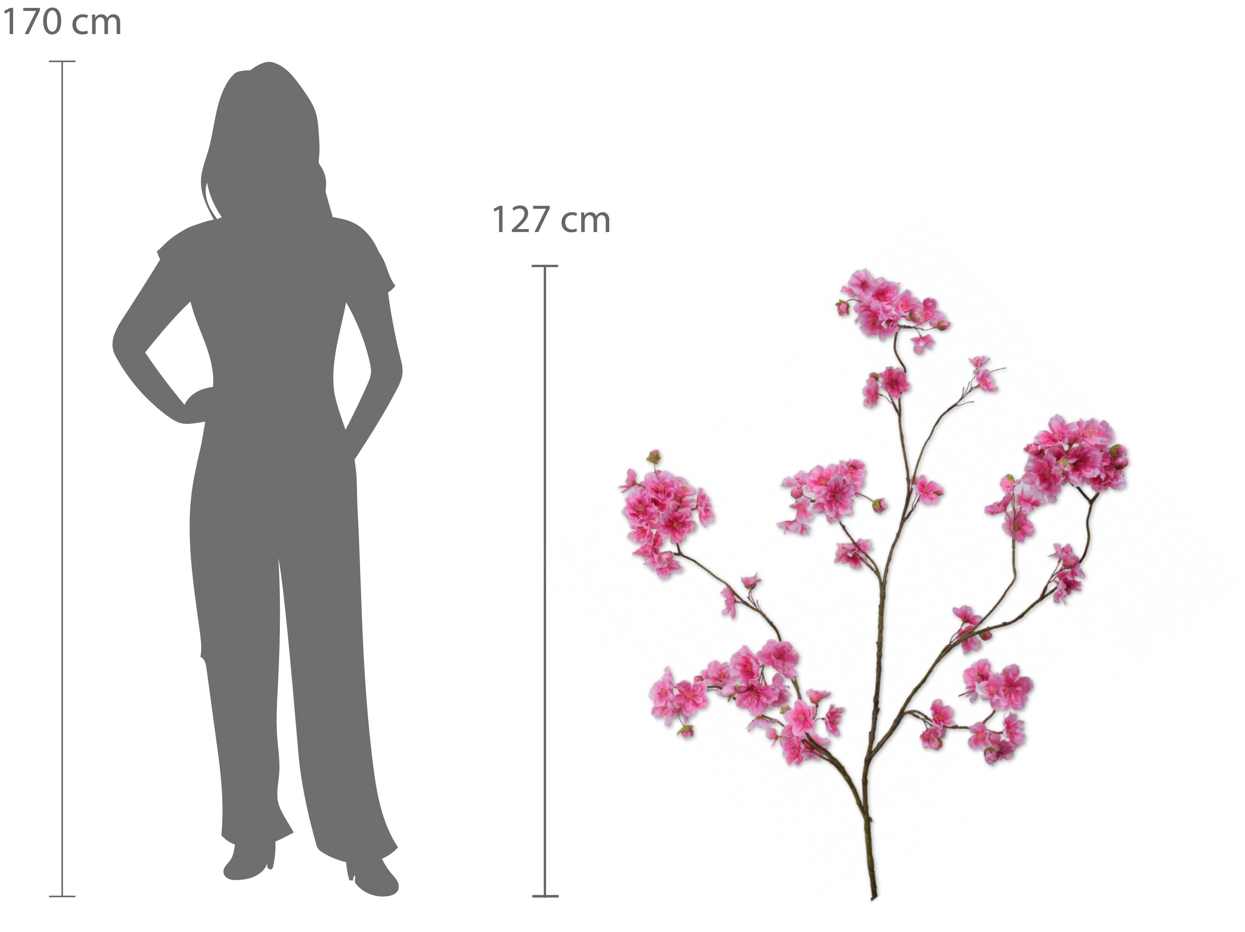 KIRSCHBLÜTENZWEIG, 2 St.  | Künstlicher Kirschlütenzweig pink 