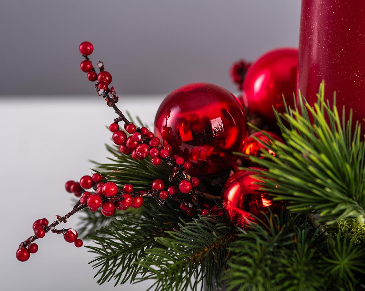 CLASSY CHRISTMAS | Winterliches Arrangement  mit LED-Echtwachskerze